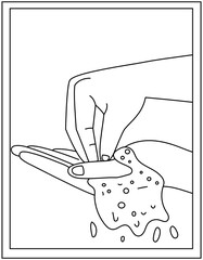 
A soap dispenser editable line vector stroke 

