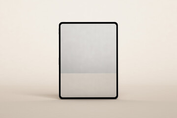 Tablet mockup on soft color background