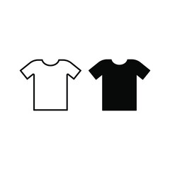 T-shirt vector icon. Tee shirt symbol. Clothes logo sign. Web store button. Silhouette isolated on white background.