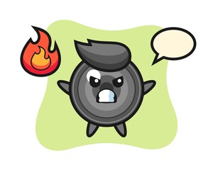 Camera lens character cartoon with angry gesture