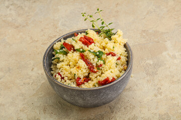 Vegetarian uisine - couscous with vegetables