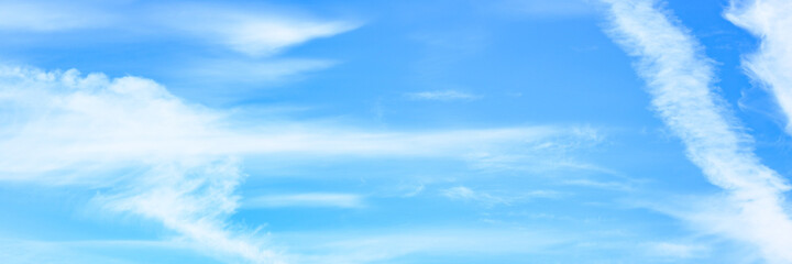 Fototapeta na wymiar bright blue sky with cloud. banner