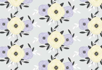 Beautiful floral pattern. Floral background, wallpaper. Textile, fabric.