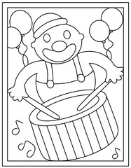 
Drummer drawing designed in hand drawn vector 

