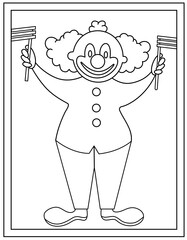 
Clown drawing designed in hand drawn vector 

