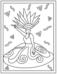 
Dancer drawing designed in hand drawn vector 

