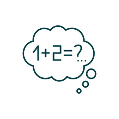 Trouble problem solving RGB color icon. Changes in brain activity. Cognitive impairments. Alzheimer disease. Problems with memory, attention. Neurodegenerative disorder. Isolated vector illustration