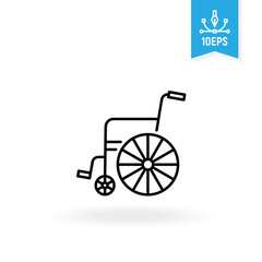 Accessible environment sign. Wheelchair, disabled transport vector icon.