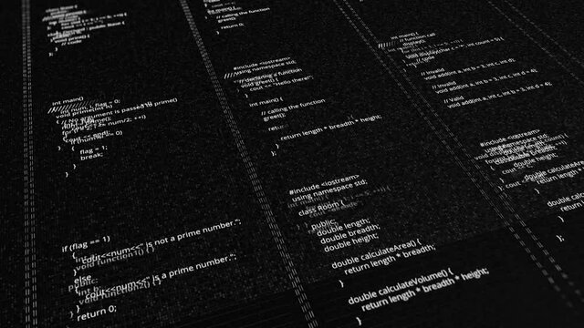 Program script of site. Animation. Changing site software code. Security hacking and changing access source code. Hacking