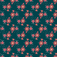 Seamless floral pattern with flowers. For textiles or covers for books, clothes, wallpapers, printing, gift wrapping.

