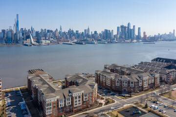 Aerial of West New York, New Jersey 