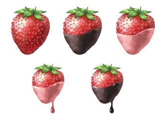 いちごのチョコフォンデュ