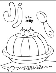 
A modern style vector of jelly drawing page 


