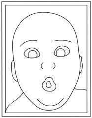 
Fatty man colouring page vector 

