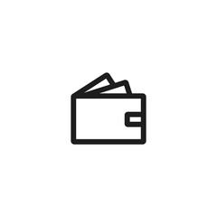 Wallet icon vector. Simple purse sign