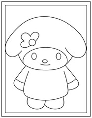 
A squishy kid editable colored page design

