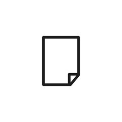 Paper icon vector. Simple document sign