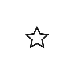 Star icon vector. Simple favorite sign