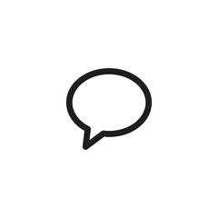 Speech bubble icon vector. Simple bubble sign