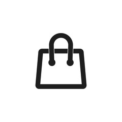 Bag icon vector. Simple shopping bag sign