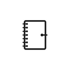 Notebook icon vector. Simple sign