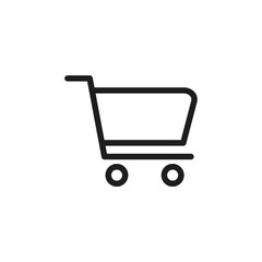Shopping cart icon vector. Simple cart sign