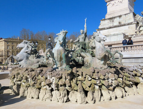 Fontaine des Girondins, place des Quinconces &agrave; Bordeaux, Gironde