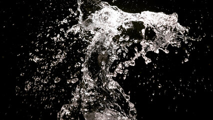Obraz premium water splash isolated on black