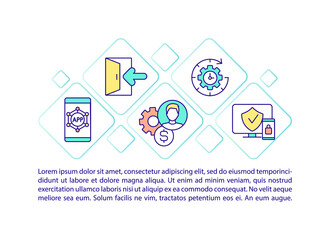 Secure banking concept icon with text. PPT page vector template. Debt securities. Financial asset. Bonds and banknotes. Brochure, magazine, booklet design element with linear illustrations