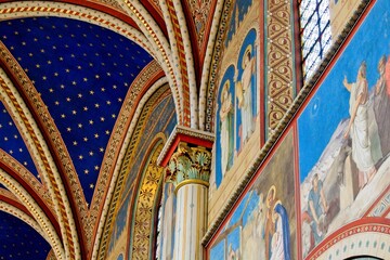 detail of the ceiling of the cathedral country