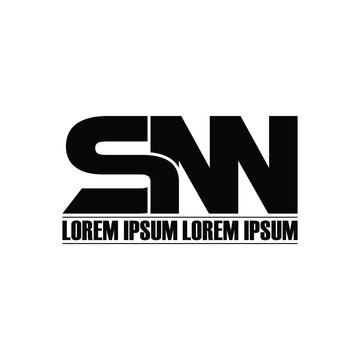 SNN letter monogram logo design vector