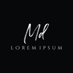 Letter MD luxury logo design vector