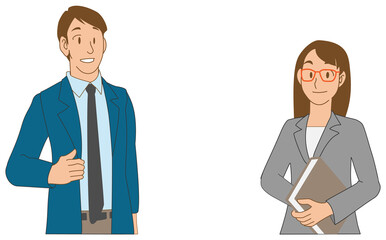 カジュアルなビジネスマンの上半身