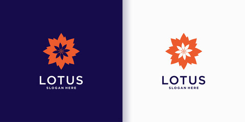 Obraz na płótnie Canvas Lotus logo design with creative concept for beauty fashion, salon, cosmetic and spa