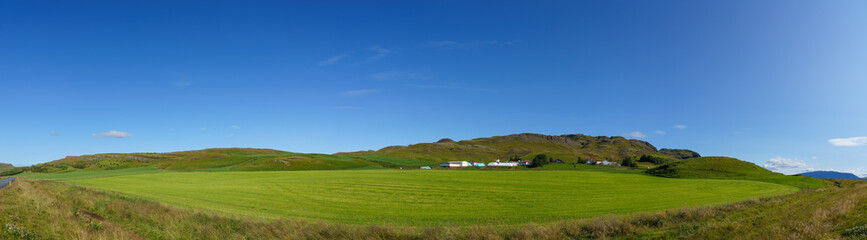 Naklejka premium Panoramic view of landscape in Iceland