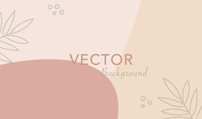 Abstract organic line drawing background. Neutral continuous minimal art vector banner template. 
