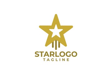 rising star logo. simple star vector symbol for any business logo.