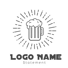 beer logo icon vector template design illustration