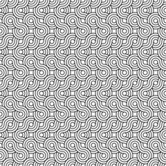 Abstract vector seamless background of doodle lines. Monochrome wave pattern. Coloring book page. Black white wallpaper.