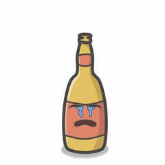 cute bottle character vector template design illustration