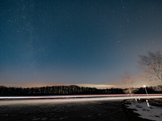 Night sky in Russia 10.03.2021
