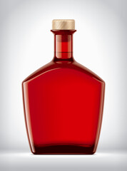 Color Glass Bottle on background. 