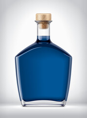 Glass Bottle on background. 