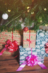 Gift boxes with ribbons