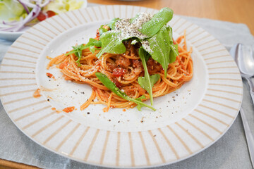 spaghetti with sauce