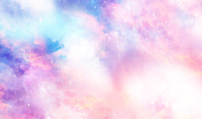 Colorful Abstract Clouds Universe Galaxy Outer Space Astronomy Background Wallpaper
