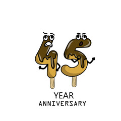 45th year anniversary celebration vector template design illustration