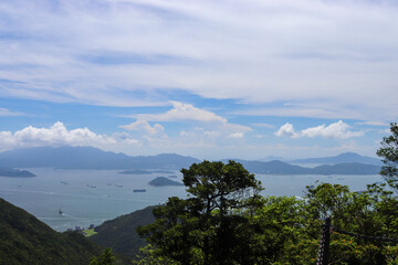 clouds over the mountain