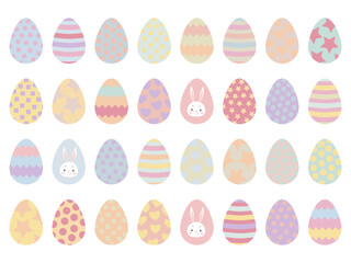 Set of colorful Easter eggs