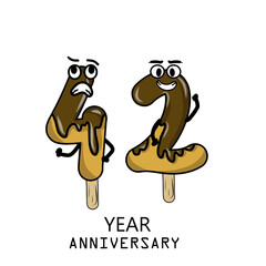 42nd year anniversary celebration vector template design illustration